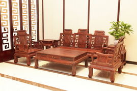 典雅客厅红木家具精品展示与家用电器搭配艺术